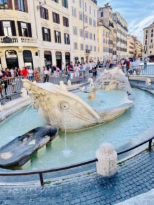 Fontana della Barcaccia at spanish steps in rome