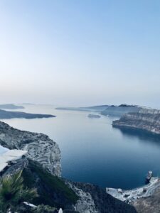 Caldera in Santorini Greece