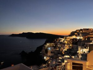 Santorini Greece at night