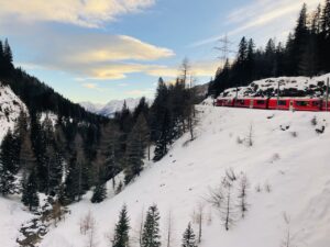 Bernina Express in Winter