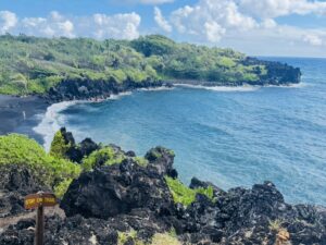 Road to Hana Black Sand Beach