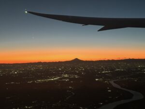 Fuji by plane
