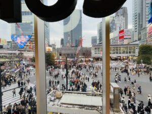 View of Shibuya Crossing from Starbucks