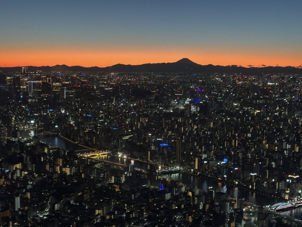 View of Fuji fromTokyo
